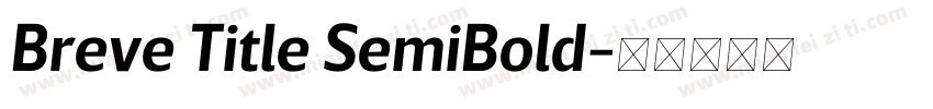 Breve Title SemiBold字体转换